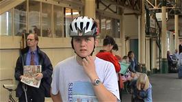 Gavin at Exeter St Davids station as our 08:12 train pulls up to the platform